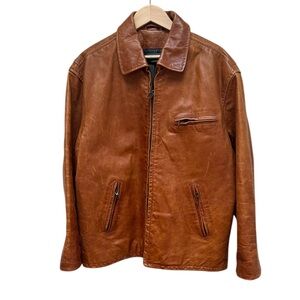 Filson Halsey Cognac Leather Jacket